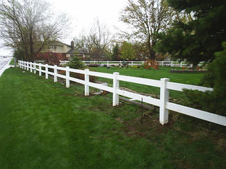 2-Rail Vinyl Post & Rail Fence